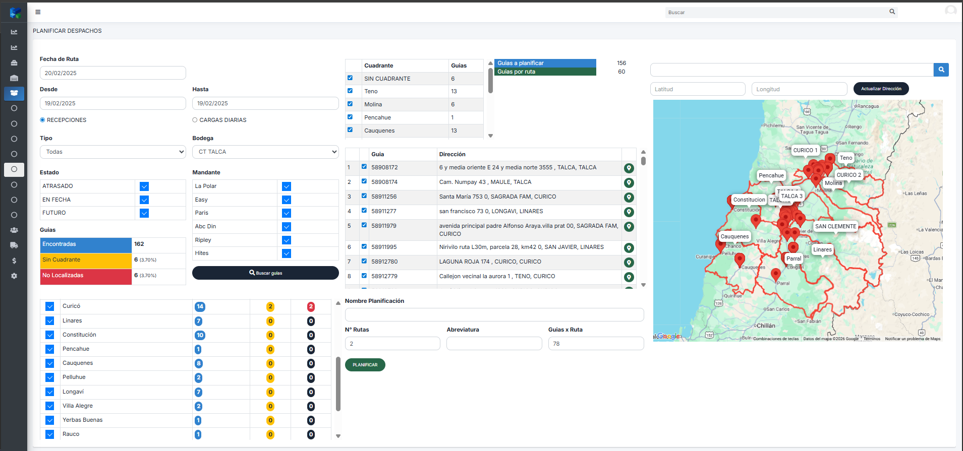 Optimización de rutas